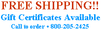 Free Shipping, Call 800-205-2425 to order
