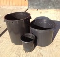 Black Plastic Pots